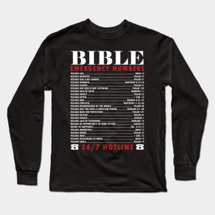 Bible Emergency Numbers Long Sleeve T-Shirt